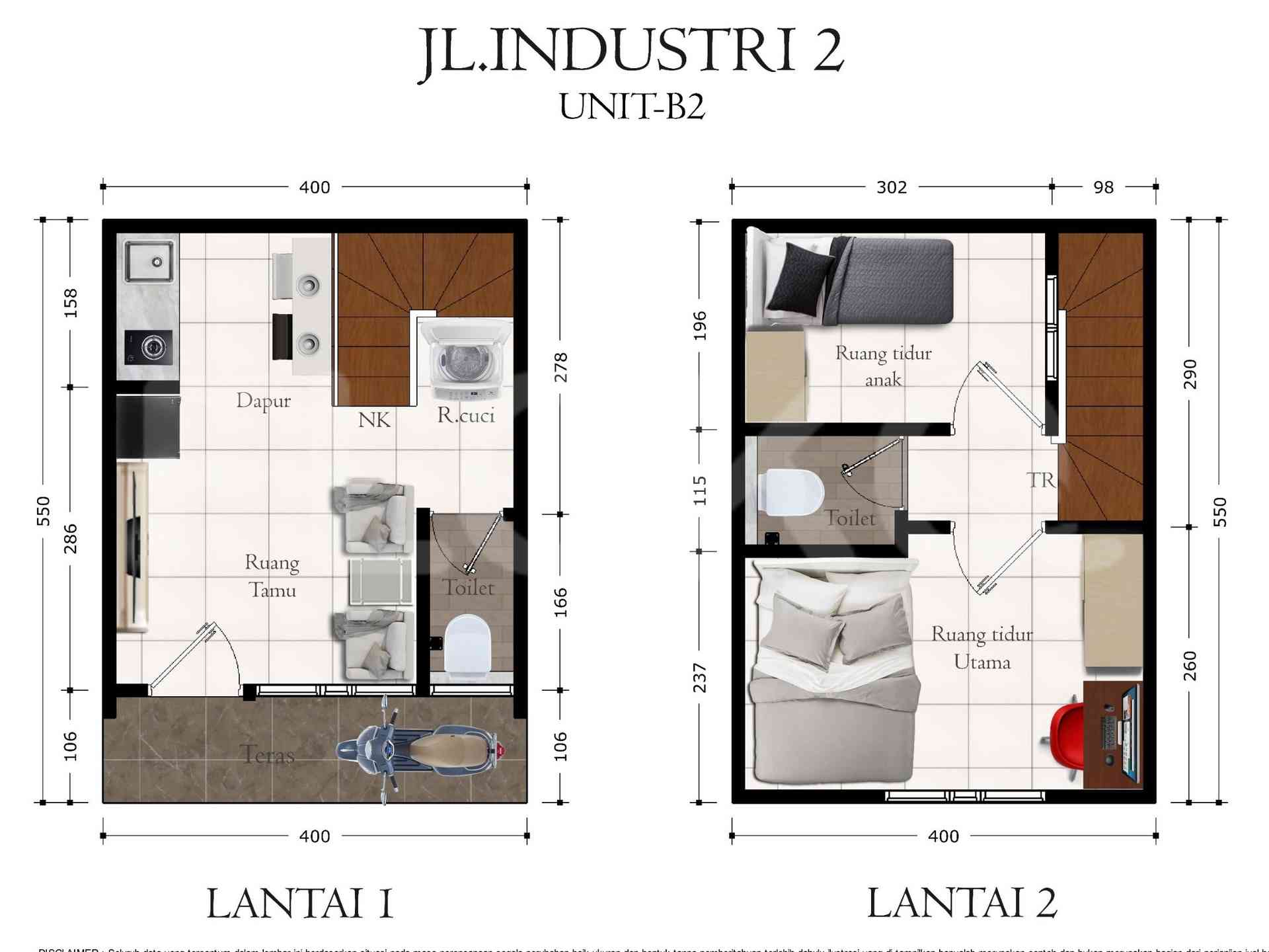 Dijual Rumah 2 BR, Luas 47 m2 di Jl Industri 2, Pasar Baru Jakarta Pusat, Gunung Sahari 4