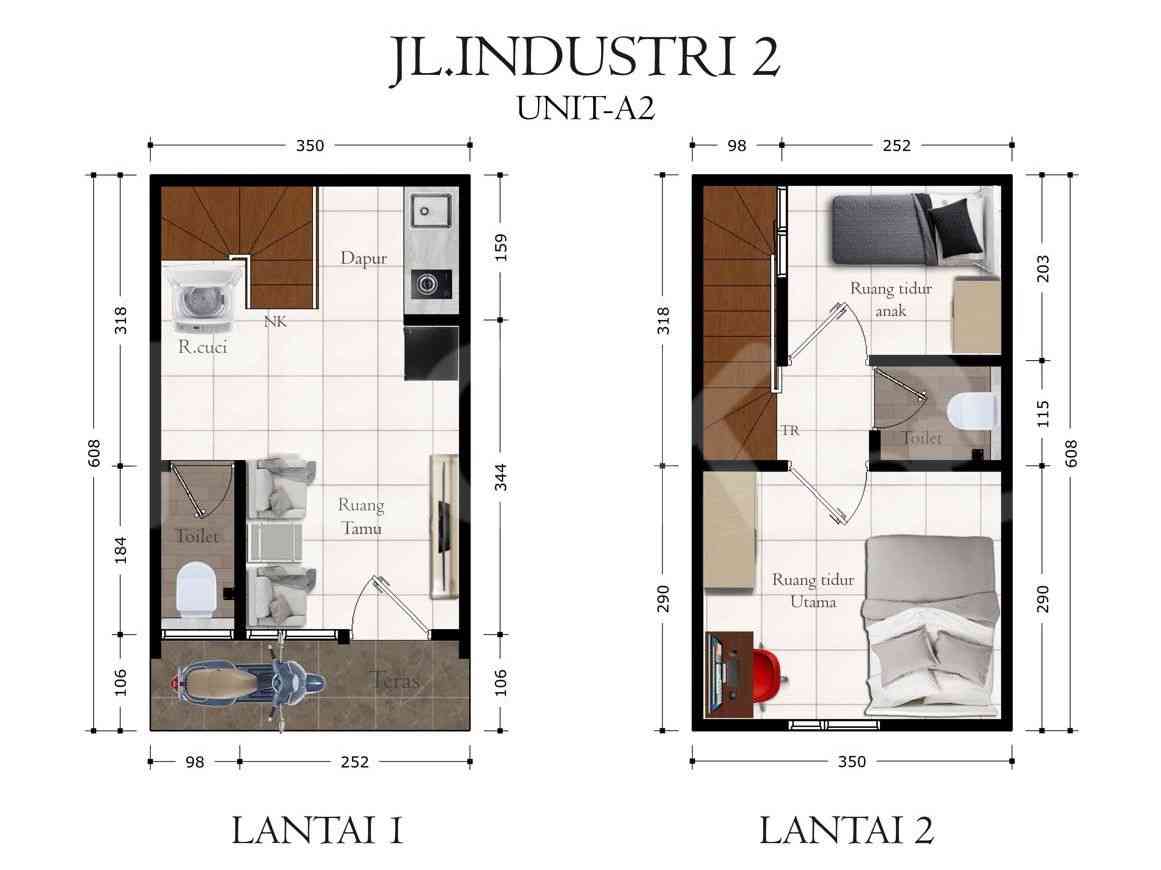 Dijual Rumah 2 BR, Luas 47 m2 di Jl Industri 2, Pasar Baru Jakarta Pusat, Gunung Sahari 5