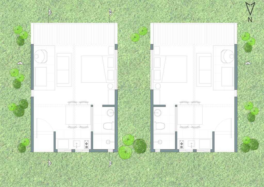 container houses: floor plan of Cambará Container House
