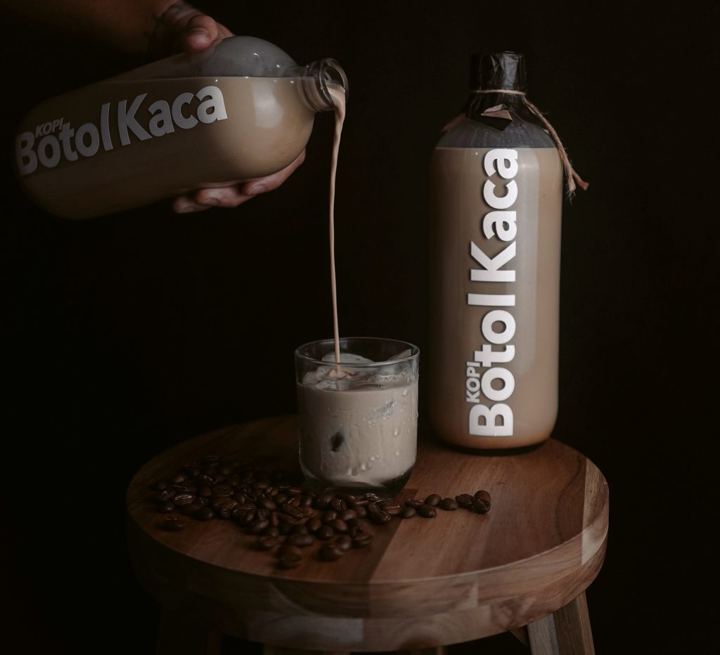 kopi kekinian kopi botol kaca